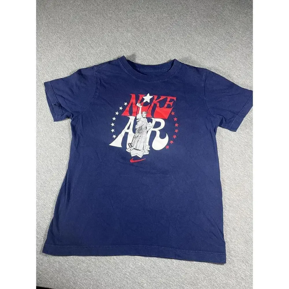 Nike Air Youth Medium Navy Blue Graphic T-Shirt Youth Nike apparel